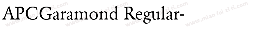 APCGaramond Regular字体转换